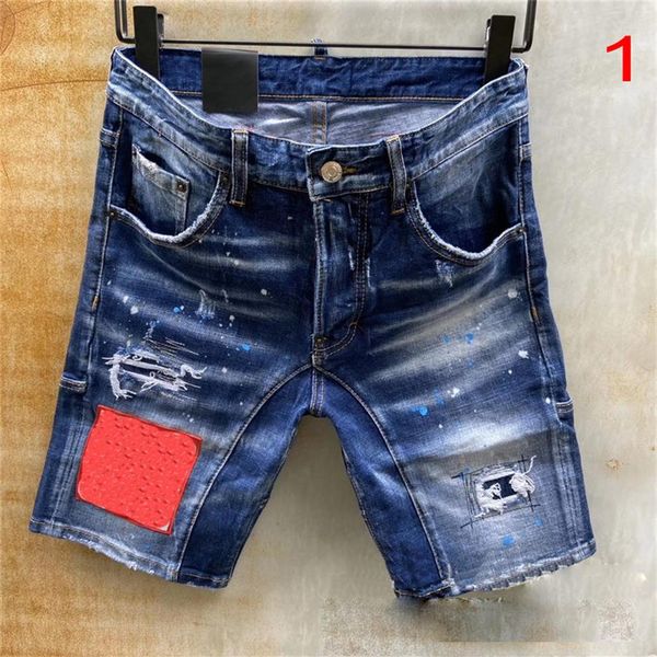 

mens short jeans straight holes denim jeans 9 style casual jean night club blue cotton summer men pants italy style summer pants248i