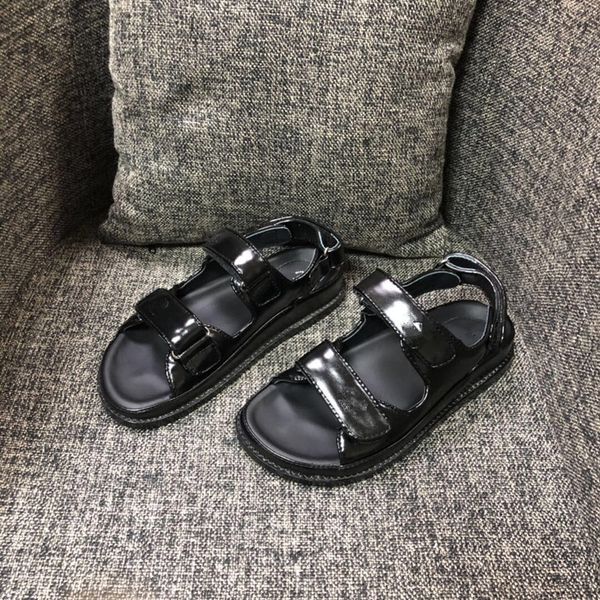 

cowhide sandal candy color flats shoes women's leisure designer outdoor luxury slipper women's 0817, Black