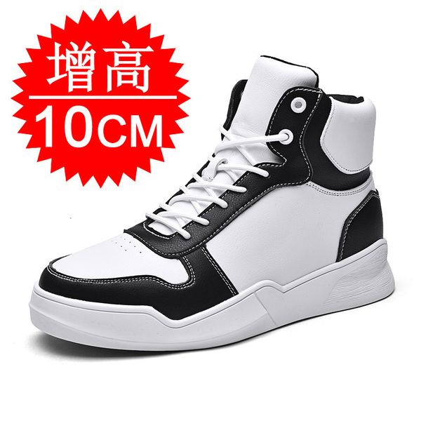 

dress shoes inner height sneakers men's shoes mesh elevator shoes height increase shoe for men casual sports shoes insoles 10cm lift sh, Black
