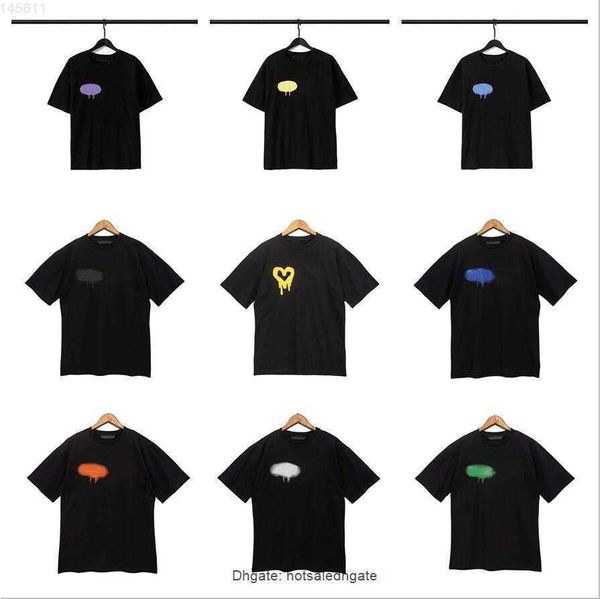 

vj88 men's t shirts luxury designer men t shirt brand palms angels angel t shirt pa womens clothing love spray letter short sleeve spr, White;black