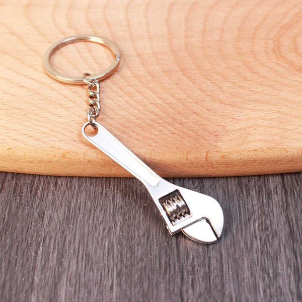 

i5av key rings jewelry creative multifunctional tool keychain wrench hammer shovel key chain pendant small gift, Slivery;golden