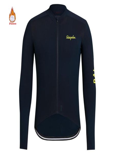 

ralvpha 2020 mtb quality winter spring thermal fleece reflective cycling jersey long sleeve cycling clothing classic cool design1780843, Black;red