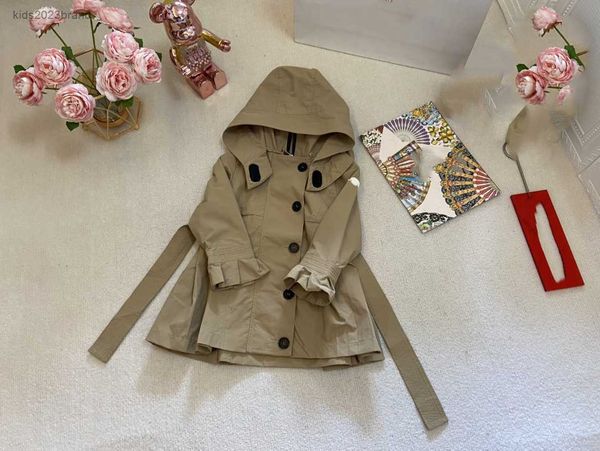 

designer baby coats lace up waist design kids jacket khaki child outwear size 100-160 cm brother and sister costume july13, Camo
