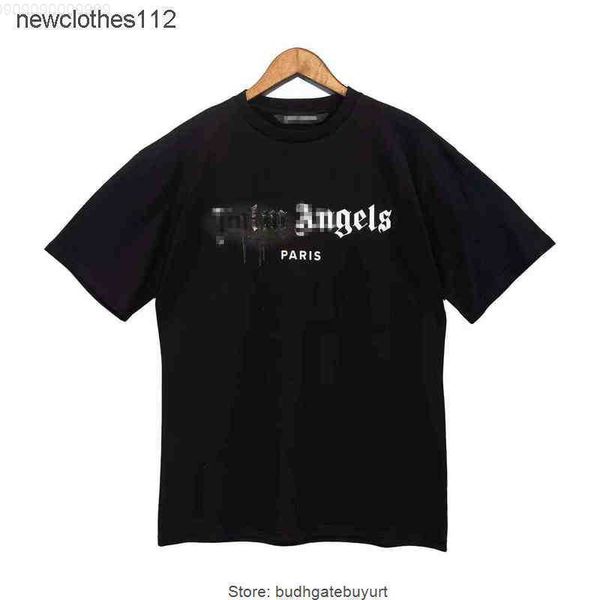 

6ups men's t shirts men and women fashion t shirts designer luxury brand palms angels angel quality hip hop shorts loose casual clothes, White;black