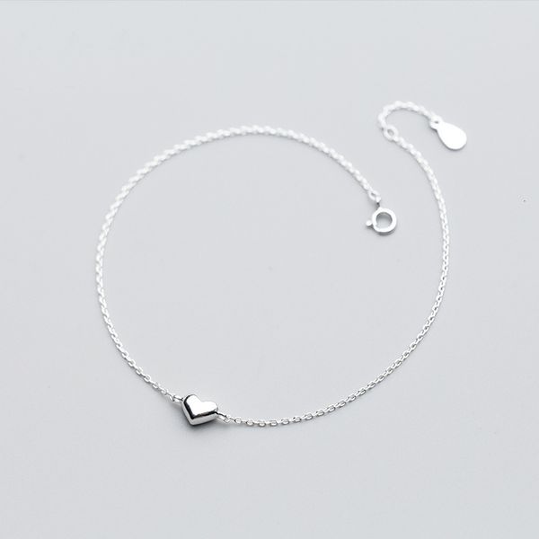 

anklets mloveacc 925 sterling silver romantic small heart charm anklets for women s925 ankle bracelet adjustable length 230816, Red;blue