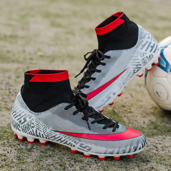 

youth mens high football shoes tf ag comfortable soccer boots womens professional sports training shoes size 33-44