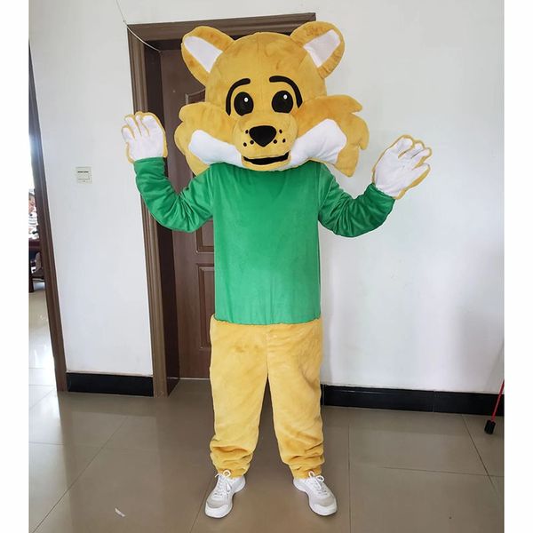 

advertising wolf fox mascot costume cartoon anime theme character carnival adults size christmas birthday party outdoor outfit suit, Red;yellow