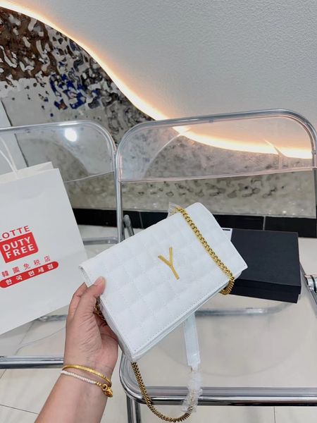 

luxury designer wallet quilted high-quality women's original brand crossbody classic flip envelope bag y-shaped high-quality flip messe