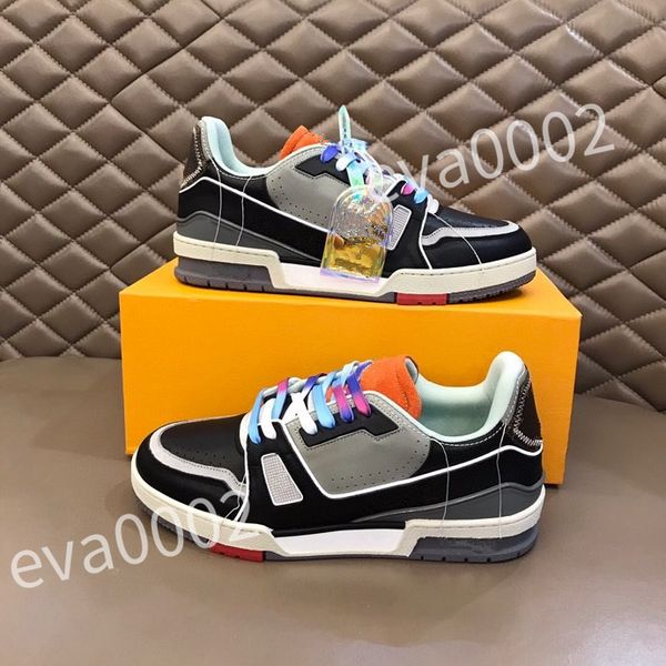 

2023 new luxury designer men causal shoes fashion woman leather lace up platform sole sneakers white black mens womens size 39-44 rd1012