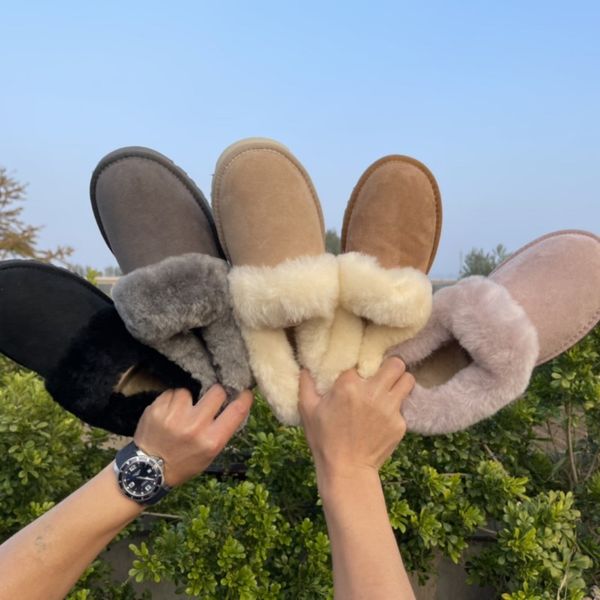 

men women australia boots designer winter warm casual shoes fur furry ankle boot black june gloom charcoal red pink mens booties wgg nita wo
