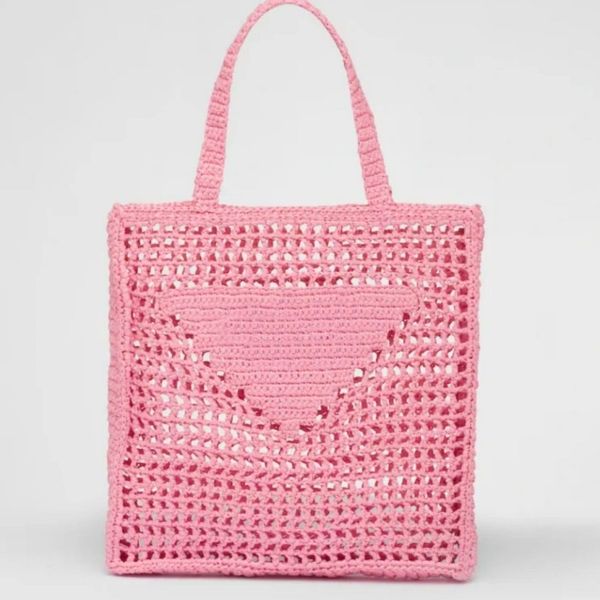 

designer bag vacation summer travel bag grass beach bags women straw handbag purse classic fashion hand woven totes straw shopping saddle ba