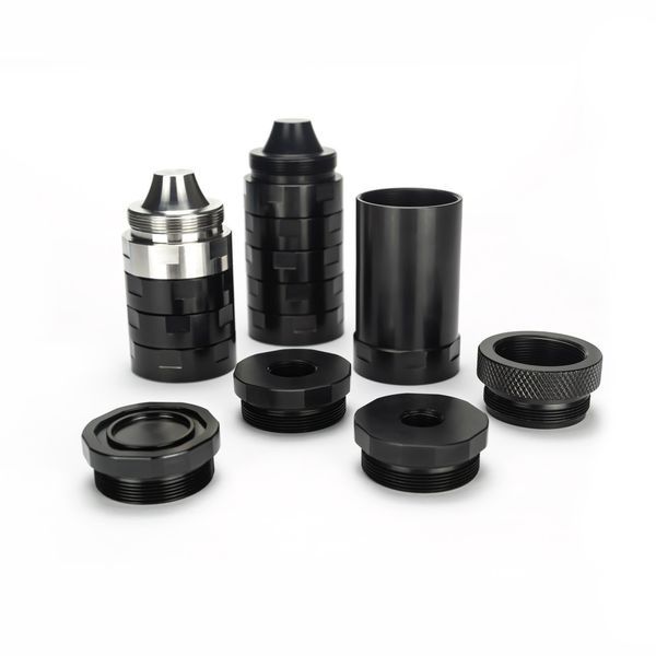 

8.5'l 1.55''od aluminum hybrid modular solvent trap 1.375x24 mst kit , 8pcs radial cups and 1x 17-4 stainless steel cup 5/8x2