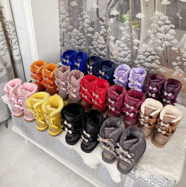 

brand new bling rhinestone tall ugglies boots girl women men sizes bailey bow sherpa booties winter australia snow boot crystal chestnut sue, Black