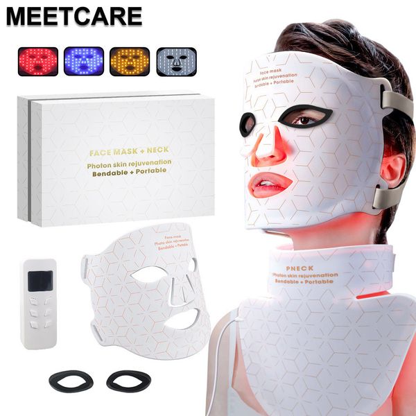 

face massager 4 colors led mask silicone gel near infrared pon therapy skin rejuvenation anti wrinkle removal face skin spa mask 230815