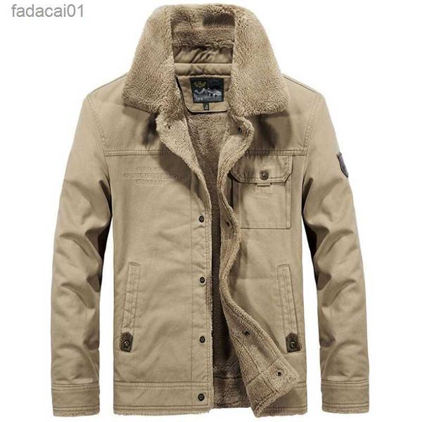 

men's down parkas men's swimwear plus 5xl 6xl men's jacket winter outdoor military thick wool jacket men's windproof jac, Black