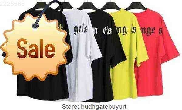 

kwql men's t shirts 2022 designer of luxury t shirt brand palms angels angel t shirt pa clothing spray letter short sleeve spring summe, White;black