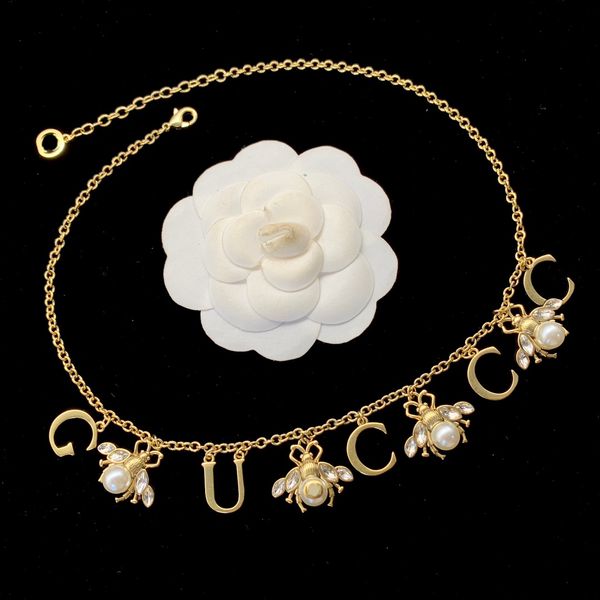 

18k gold necklace designer necklace jewlery designer for women necklace diamond pearl bee necklaces, Black