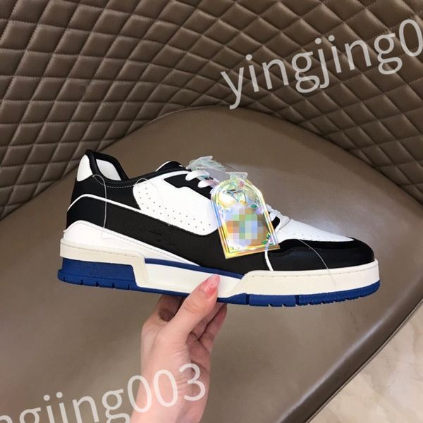 

new designer woman shoe leather lace up men fashion platform sneakers white black mens womens casual shoes chaussures size 39-44 rd1012