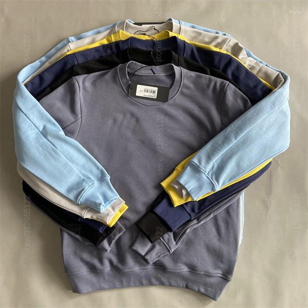 

men's hoodies spring and autumn pullover lens decoration blouse cotton casual loose round neck for men wome, Black