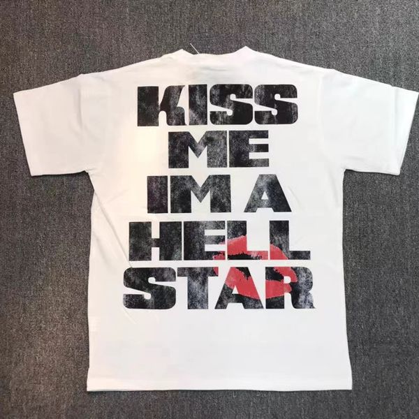 

t-shirt letter print high street casual loose cotton breathable tee men women real ps, Black;brown