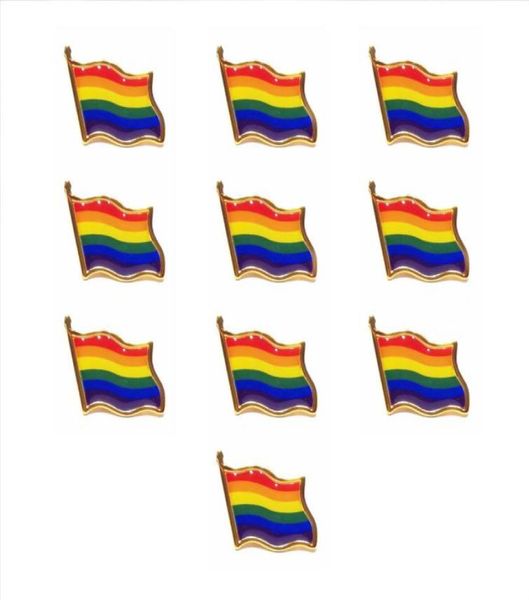 

10pcslot rainbow flag lapel pin colors gay pride hat tie tack badge pins mini brooches for clothes bags decoration3872742, Gray