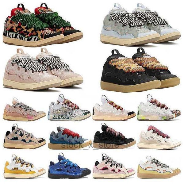 

nappa leather lanvinly sneaker mesh calfskin shoes women boot embossed sneakers curb platformsole rubber shoe men laceup extrdinary yqwj, Black