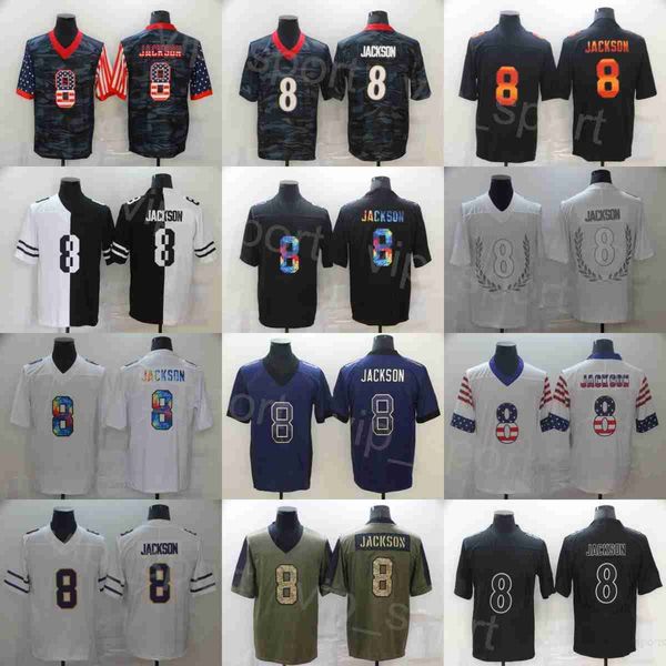 

high football 8 lamar jackson mans jerseys vapor untouchable flag hemp grey drift rainbow hyphenation leopard grain usmc color rush stitched, Black;red