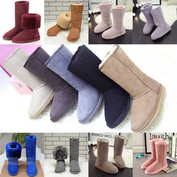 

women ugglies booties designer boots australia girl women classic tall snow boot wool fur shearling lined black chestnut knee high shoes ski