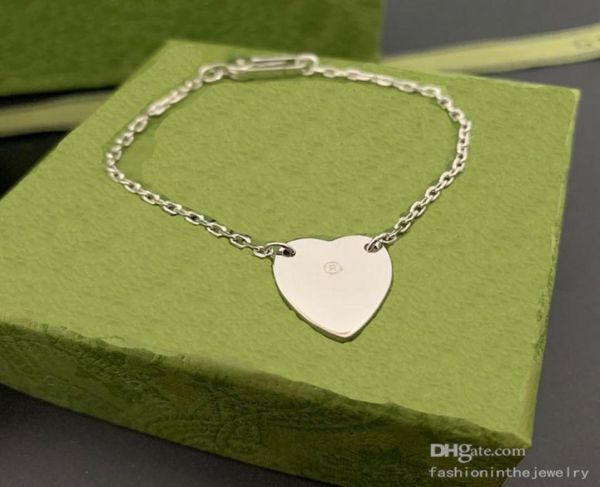 

fashion necklace designer jewelry choker luxury love heart pendant necklaces and bracelet set wedding valentine039s day for cou7012171, Silver