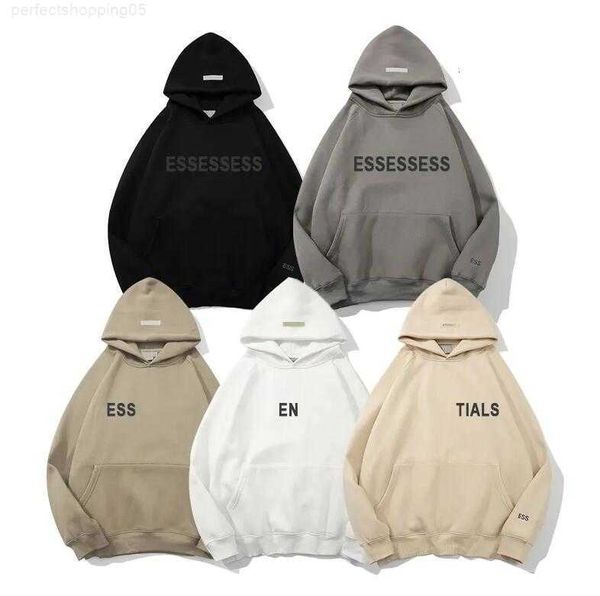

mens womens designer essentail hoodies sweatershirts suits streetwear pullover sweatshirts clothing loose hooded jumper oversized hip hop, Black