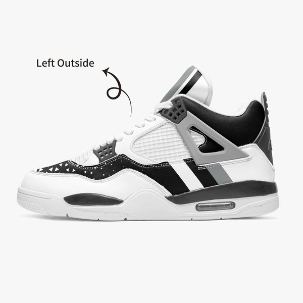 

diy custom basketball shoes mens and womens classic white black triangle cool trainers outdoor sports 36-46