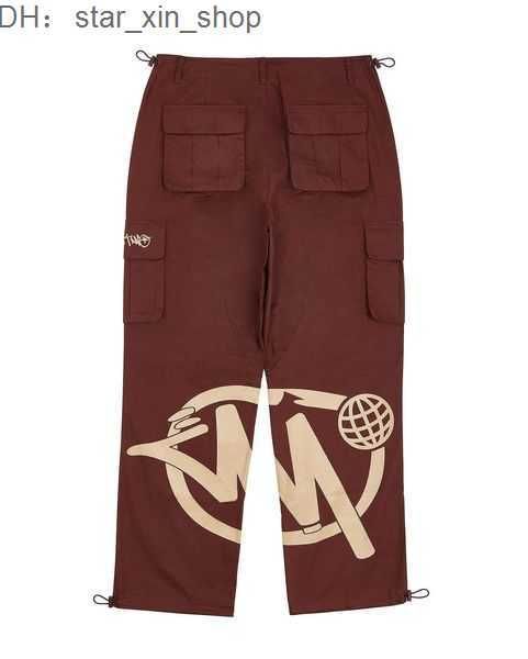 

minus two 2023 minus two cargo pants harajuku casual punk rock straight wide leg trouser streetwear y2k retro street trend overalls 3 rjei, Black