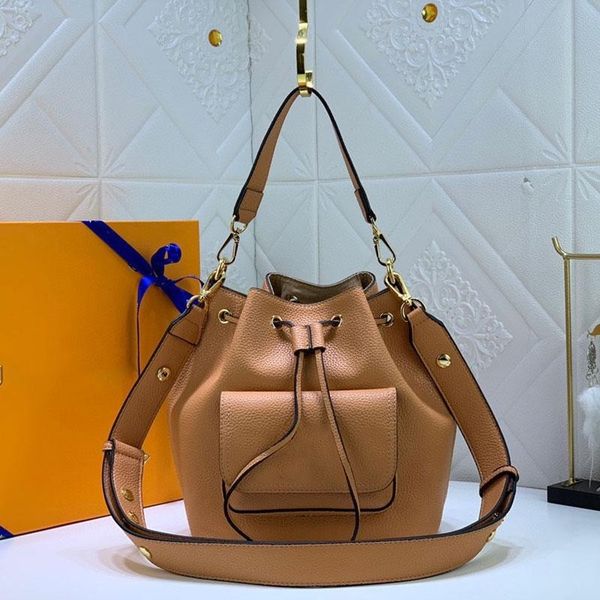 

designer bag shoulder bag bucket bag mini handbag leather fashion genuine leather crossbody bag classic leather purse double strap women&#03