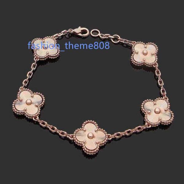 

luxury designer link chain bracelet four-leaf cleef clover womens fashion 18k gold bracelets jewelry kso9, Golden;silver