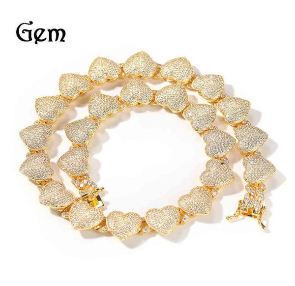 

gu meng039s new zircon love hip hop ins fashion sweater necklace men039s and women039s same necklace accsori1444616, Silver