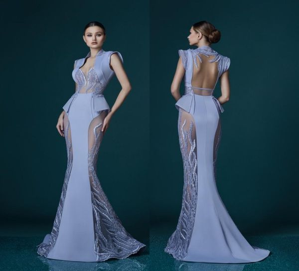 

lavender mermaid seethrough evening dress art decoinspired neck appliques stunning red carpet celebrity dress prom party ev5065273, Black;red