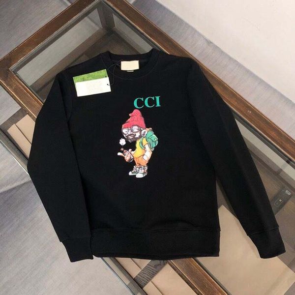 

2023s autumn and winter craft jacquard letter logo fashion long sleeve sweater student casual fleece hoodie x41, Black;brown