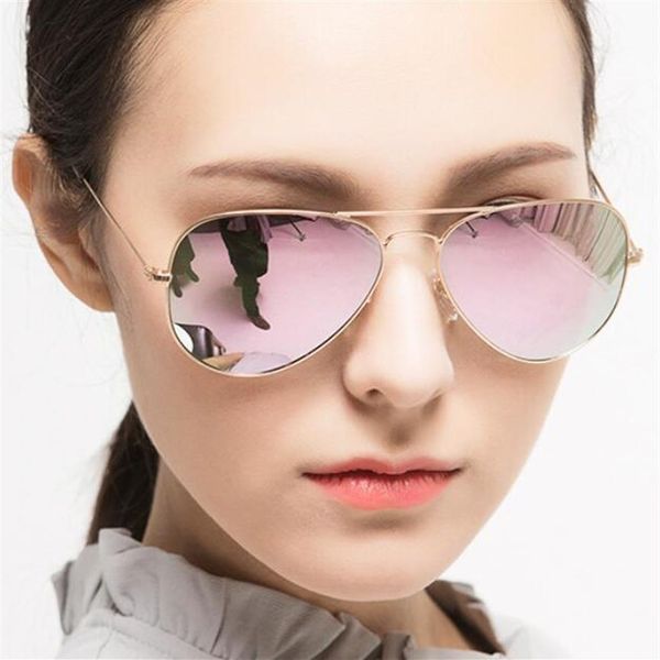 

fashion women men pilot sunglass 58mm eyewear vintage design mirror sunglasses classic uv400 shades 3i90 with boxes255e, White;black