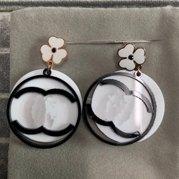 

big size luxury women designer earrings trendy style stainless steel stud ring pendant engagement earring wholesale, Golden;silver