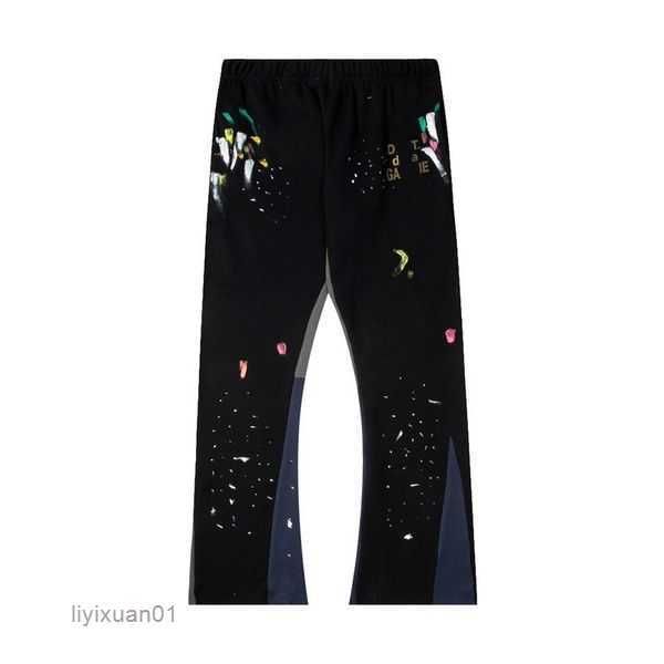 

galleries dept pants shorts jeans pants sweatpants speckled classic letters print men women couple loose versatile casual straight 5wpo, Blue