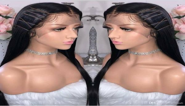 

413 lace closure human hair wigs for black woman 150 density lace wigs peruvian straight nonremy hair 6916873