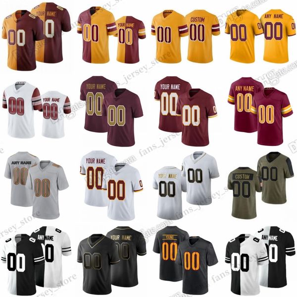 

custom 17 terry mclaurin football jersey 99 chase young 13 emmanuel forbes sam howell chase young jahan dotson da'ron payne jonathan al, Black;red