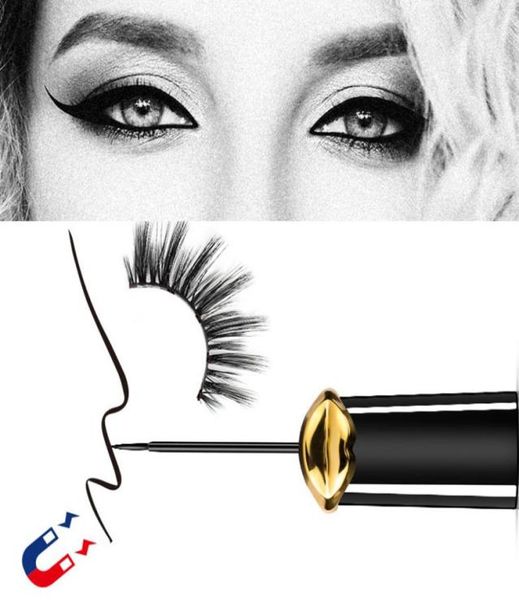 

smooth magnetic liquid eyeliner waterproof sweatproof eye liner fast drying densely black cosmetic eyes makeup product3081403