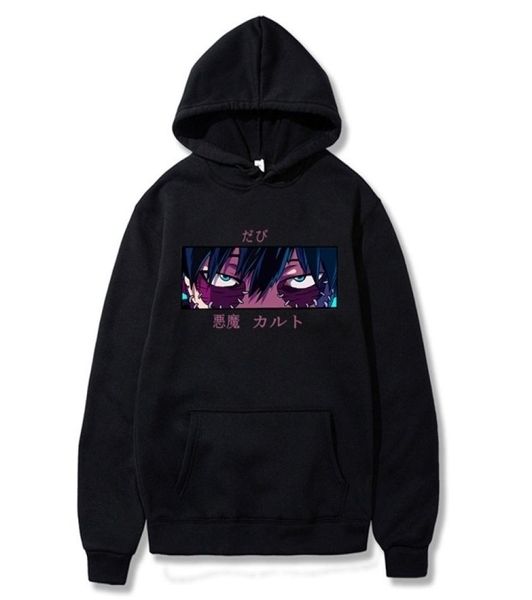 

couple clothes my hero academia dabi devil eyes printed four season hoodie hippop oversize hippop wears h08232794094, Black
