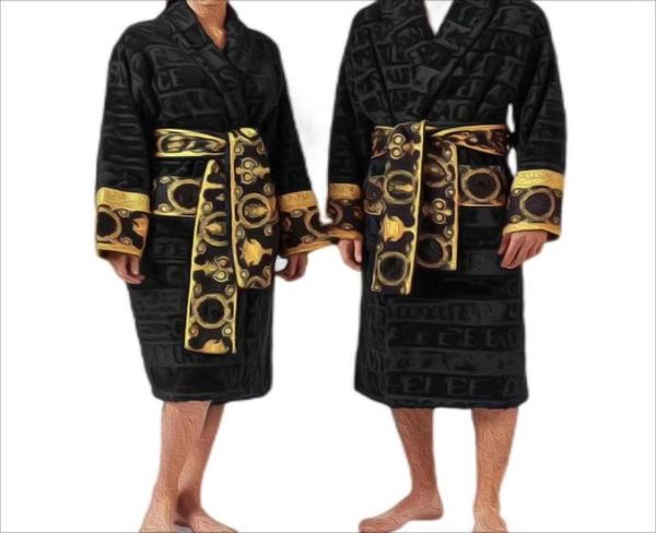 

jacquard sleepwear gown vintage designer robes waist belt womens mens winter bath robes thick dressing gowns6295908