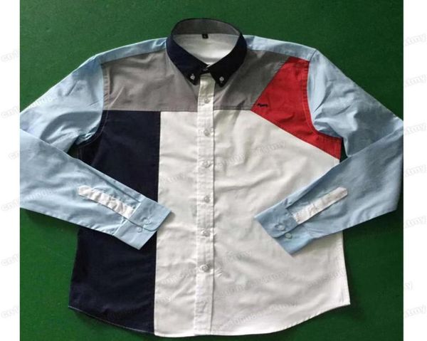

men039s harmont blaine brand cotton business casual patchwork long sleeve shirt male blouseshirts camisa masculina homme male t7341799, White;black