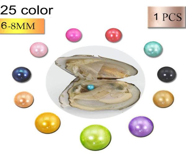 

whole 25color akoya pearl oyster round 68mm freshwater natural cultured in fresh oyster pearl mussel farm supply1930034, White