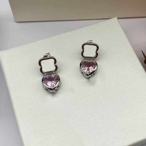 

women luxury designer fashional pendant earrings jewelry for women valentine day gift for girlfriend with box, Silver