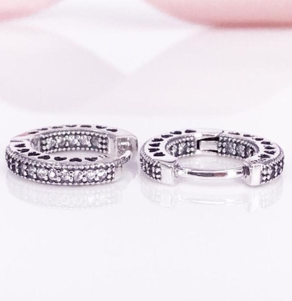 

authentic hearts of p hoop earring 925 sterling silve women earring compatible european style jewelry 296317cz earring5928107, Golden;silver