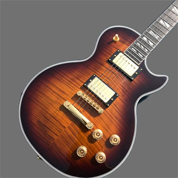

flame plate and rear electric guitar, double convex, jacaranda wood fingerboard